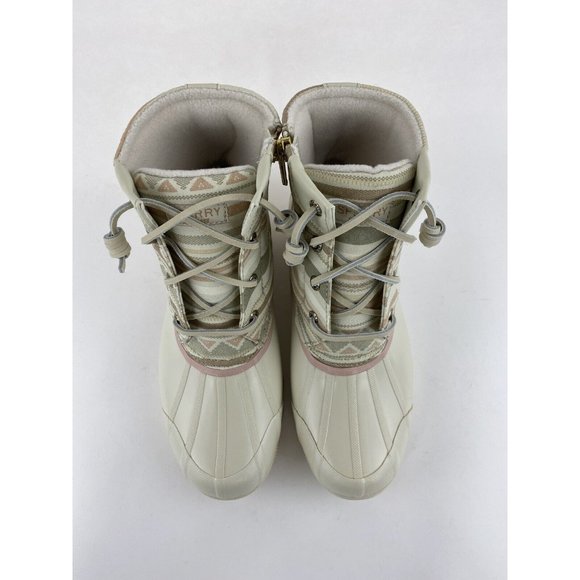 Sperry Top Sider Women's Duck Boots Tan Pink Pattern Syren Gulf Playa STS87057 - Picture 8 of 11